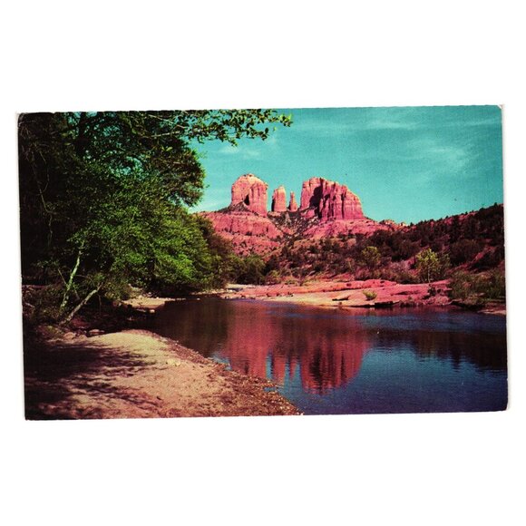 Oak Creek Canyon Arizona Court House Rock Postcard Vintage Bradshaw Travel Road - Picture 1 of 2
